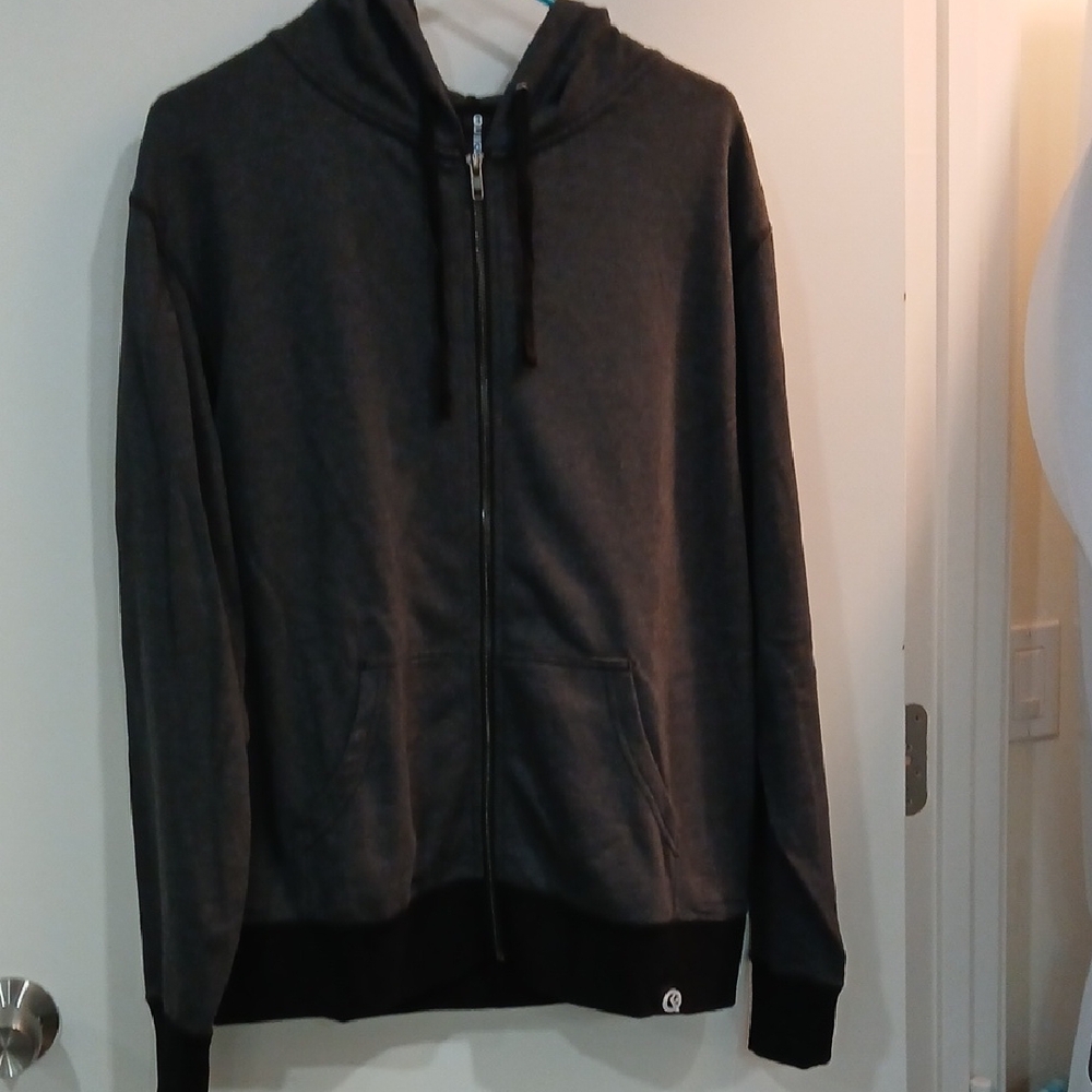 Men's Charcoal Zip-Up Hoodie by Champion